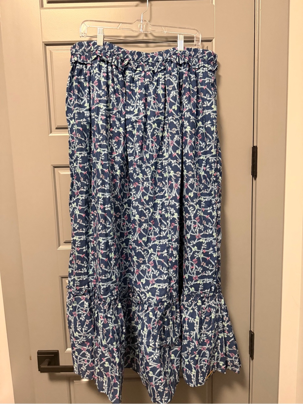 Simply Southern Ophelia Maxi Skirt in Blue Ribbon XL NWT